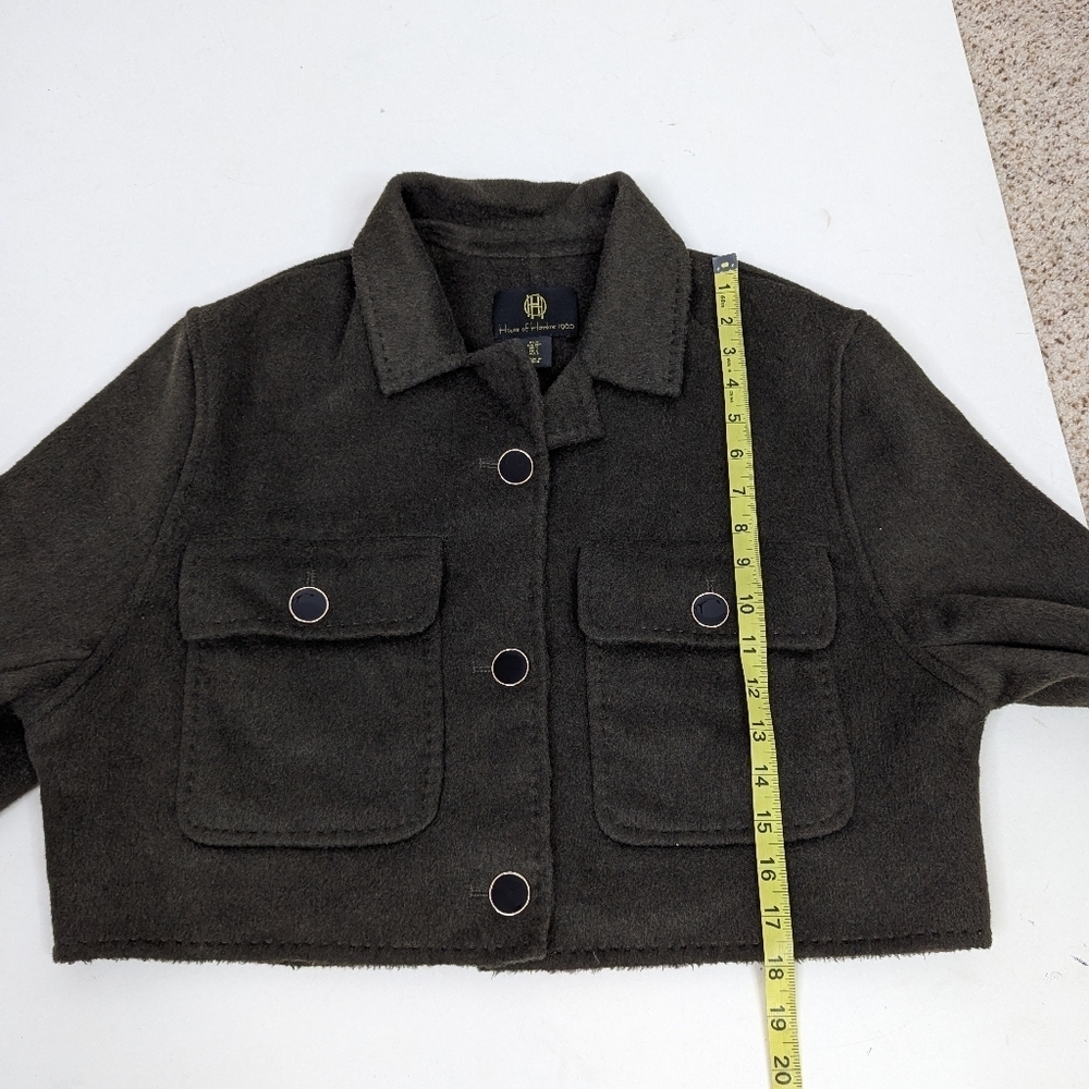 House Of Harlow Cropped Wool Blend Jacket Coat - Size Small - Picture 8 of 8